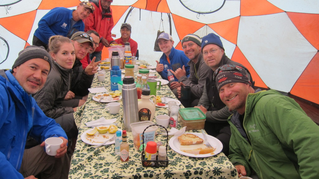 DAY 08: Inside the dinner tent with the team