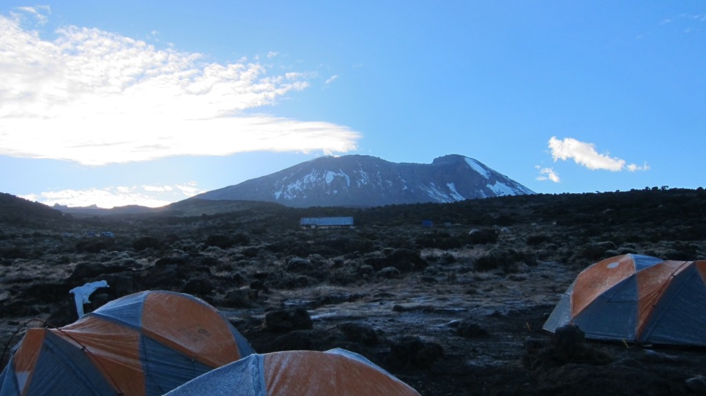 DAY 05: Camping on the Shira Plateau with Mt. Kilimanjaro in the background